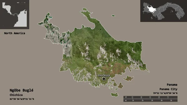 Forma Ngobe Bugle Território Indígena Panamá Sua Capital Escala Distância — Fotografia de Stock