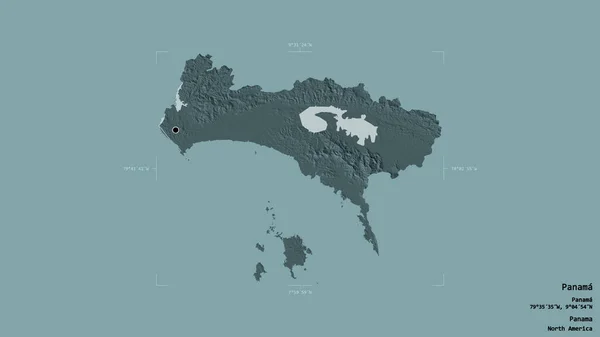 Gebied Van Panama Provincie Panama Geïsoleerd Een Solide Achtergrond Een — Stockfoto