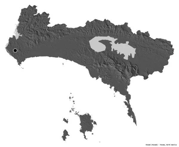 Forma Panamá Província Panamá Com Sua Capital Isolada Sobre Fundo — Fotografia de Stock