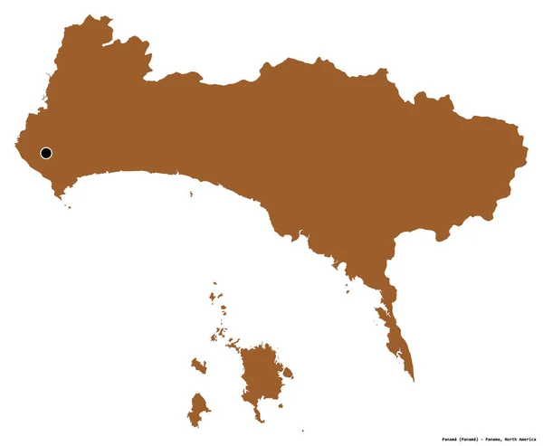 Forma Panamá Provincia Panamá Con Capital Aislada Sobre Fondo Blanco — Foto de Stock