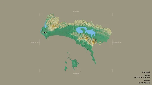 Oblast Panamy Provincie Panama Izolovaná Pevném Pozadí Georeferencované Hraniční Oblasti — Stock fotografie