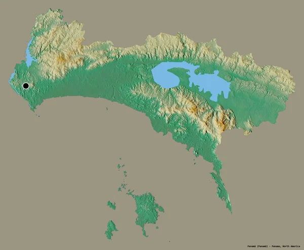 Bentuk Panama Provinsi Panama Dengan Ibukotanya Terisolasi Dengan Latar Belakang — Stok Foto