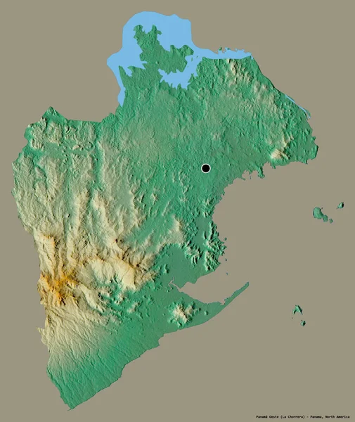 Форма Панама Уэсте Провинция Панама Своей Столицей Изолированной Прочном Цветном — стоковое фото