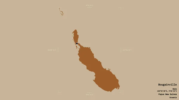 Gebied Van Bougainville Autonome Regio Papoea Nieuw Guinea Geïsoleerd Een — Stockfoto