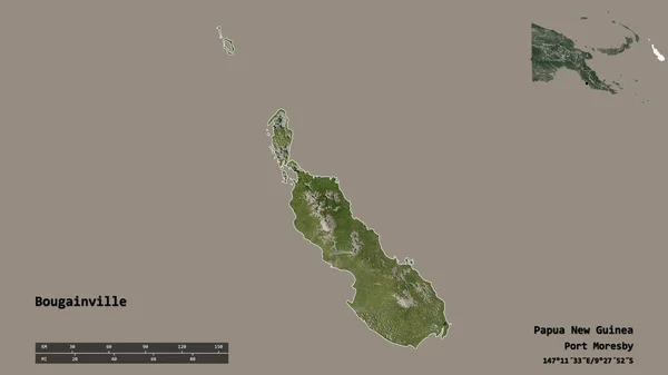 Bougainville Şekli Papua Yeni Gine Nin Özerk Bölgesi Başkenti Sağlam — Stok fotoğraf