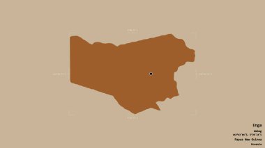 Enga bölgesi, Papua Yeni Gine eyaleti, Gürcistan sınırında katı bir arka planda izole edilmiş. Etiketler. Desenli dokuların bileşimi. 3B görüntüleme