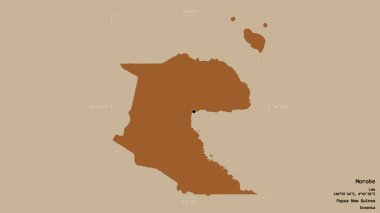 Morobe bölgesi, Papua Yeni Gine eyaleti, Gürcistan sınırında katı bir arka planda izole edilmiş. Etiketler. Desenli dokuların bileşimi. 3B görüntüleme