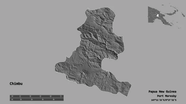 Forma Chimbu Provincia Papúa Nueva Guinea Con Capital Aislada Sobre — Foto de Stock