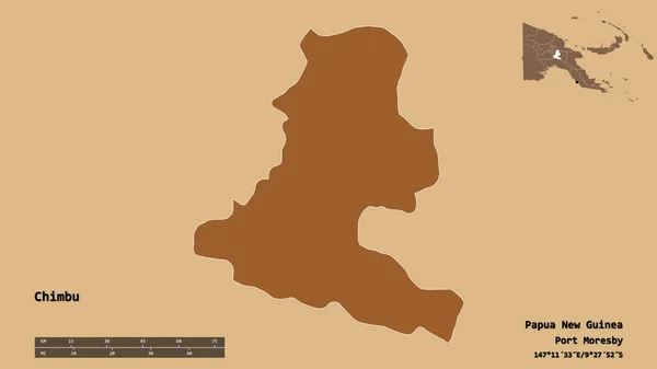 Σχήμα Του Chimbu Επαρχία Της Παπουασίας Νέας Γουινέας Κεφάλαιό Του — Φωτογραφία Αρχείου