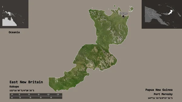 Forme Nouvelle Bretagne Orientale Province Papouasie Nouvelle Guinée Capitale Échelle — Photo