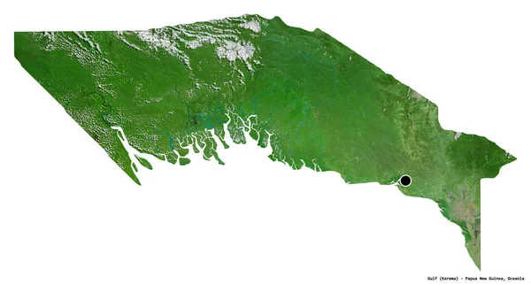 Forme Golfe Province Papouasie Nouvelle Guinée Avec Capitale Isolée Sur — Photo