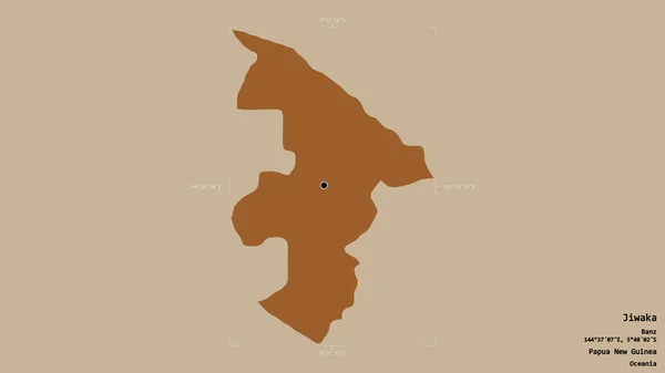 Район Дживака Провинция Папуа Новая Гвинея Изолирован Твёрдом Фоне Геометрической — стоковое фото