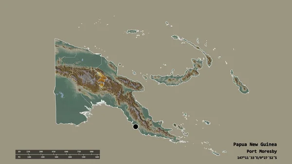 Başkenti Ana Bölgesel Bölümü Ayrı Jiwaka Bölgesiyle Papua Yeni Gine — Stok fotoğraf