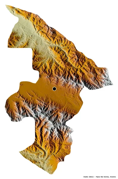Форма Дживаки Провинции Папуа Новая Гвинея Столицей Изолированной Белом Фоне — стоковое фото