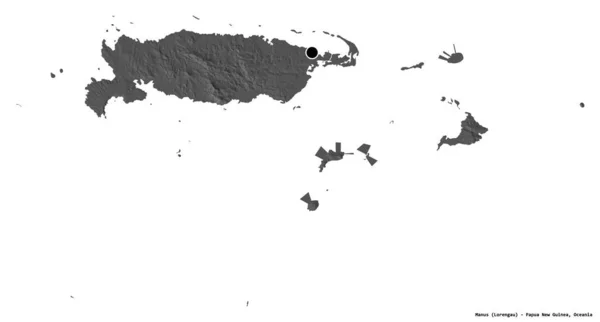 Форма Манус Провінція Папуа Нова Гвінея Столицею Ізольованою Білому Тлі — стокове фото