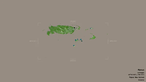 Área Manus Província Papua Nova Guiné Isolada Fundo Sólido Uma — Fotografia de Stock