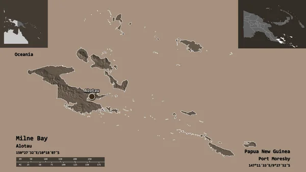 Form Milne Bay Provinsen Papua Nya Guinea Och Dess Huvudstad — Stockfoto