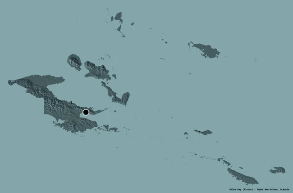 Form Milne Bay Provinsen Papua Nya Guinea Med Sin Huvudstad — Stockfoto