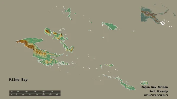 Form Milne Bay Provinsen Papua Nya Guinea Med Dess Huvudstad — Stockfoto