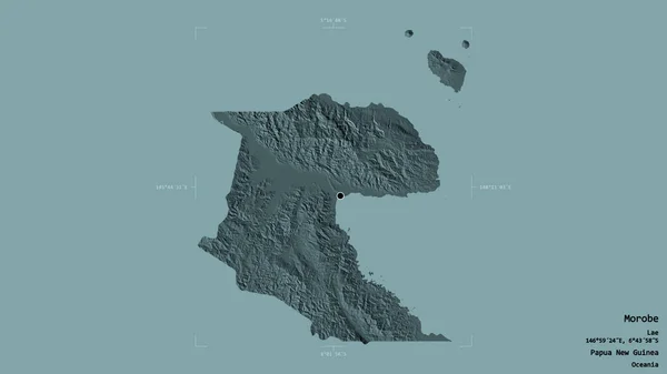 Zona Morobe Provincia Papúa Nueva Guinea Aislada Sobre Fondo Sólido —  Fotos de Stock