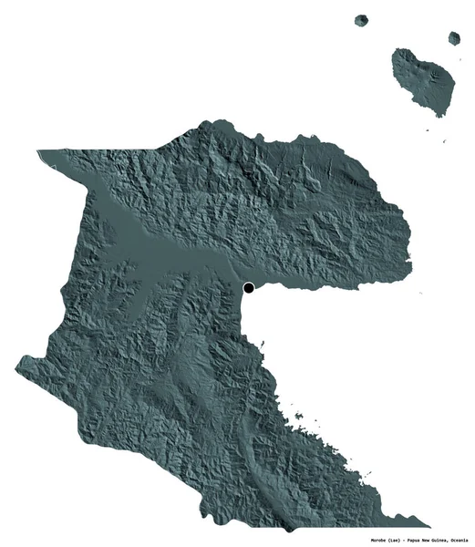 Shape Morobe Provinz Papua Neuguinea Mit Seiner Hauptstadt Isoliert Auf — Stockfoto