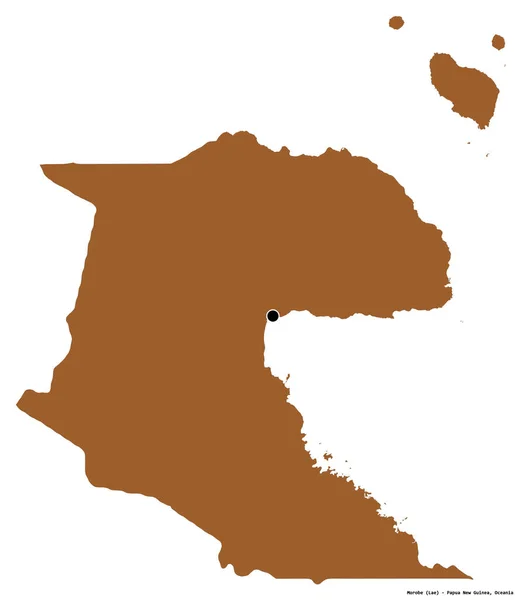 Форма Моробе Провинция Папуа Новая Гвинея Столицей Изолированной Белом Фоне — стоковое фото