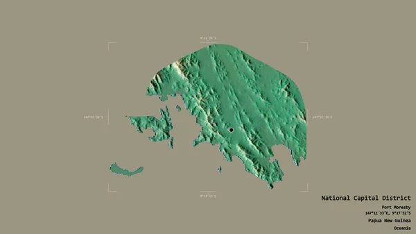 Área Del Distrito Capital Nacional Distrito Papúa Nueva Guinea Aislada — Foto de Stock