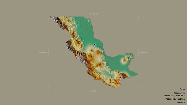 Zona Oro Provincia Papúa Nueva Guinea Aislada Sobre Fondo Sólido —  Fotos de Stock