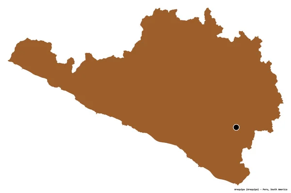Форма Арекіпа Перуанська Область Столицею Ізольованою Білому Тлі Склад Візерункових — стокове фото