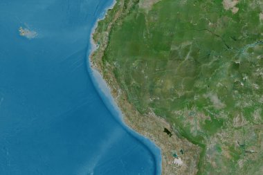 Peru 'nun genişletilmiş bölgesi. Uydu görüntüleri. 3B görüntüleme