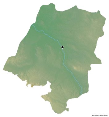 Opole 'un şekli, Polonya' nın boşluğu, başkenti beyaz arka planda izole edilmiş. Topografik yardım haritası. 3B görüntüleme