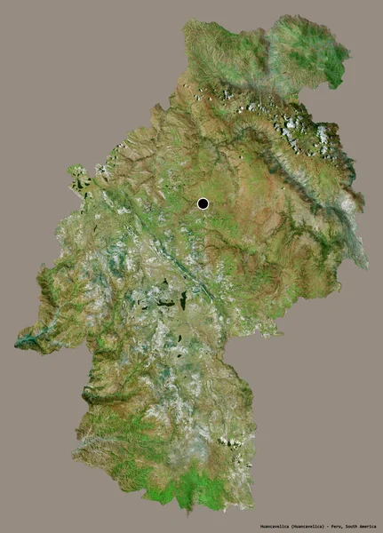 Σχήμα Huancavelica Περιοχή Του Περού Κεφάλαιό Του Απομονώνονται Ένα Στερεό — Φωτογραφία Αρχείου