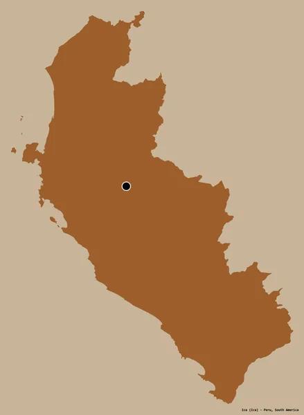 Forme Ica Région Pérou Avec Capitale Isolée Sur Fond Couleur — Photo