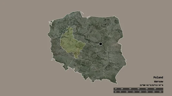 Απολιθωμένη Μορφή Της Πολωνίας Πρωτεύουσα Κύρια Περιφερειακή Διαίρεση Και Την — Φωτογραφία Αρχείου