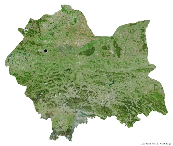 ポーランドの航海士 ポーランドの小規模な形状で 首都は白い背景に孤立しています 衛星画像 3Dレンダリング — ストック写真