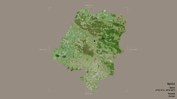 Oblast Opole Vojvodství Polska Izolované Pevném Pozadí Georeferencované Hraniční Oblasti — Stock fotografie