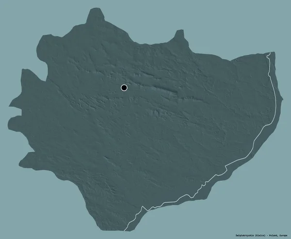 폴란드의 스위프트 스키의 모습이며 수도는 배경에 고립되어 지형도 렌더링 — 스톡 사진
