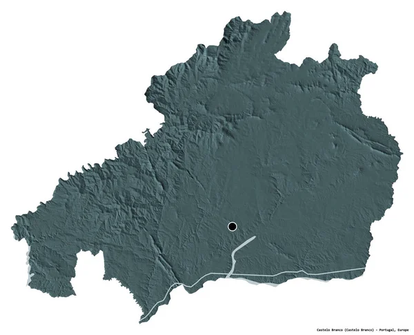 Form Von Castelo Branco Bezirk Von Portugal Mit Seiner Hauptstadt — Stockfoto