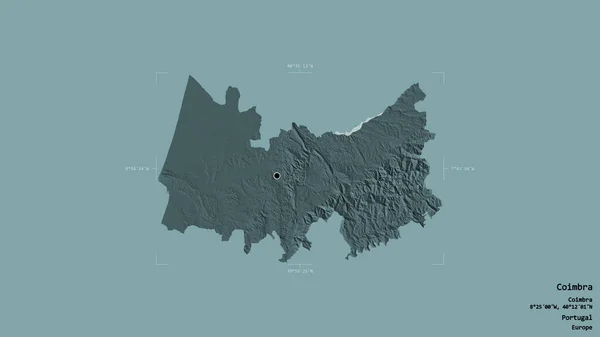 Zona Coimbra Distrito Portugal Aislada Sobre Fondo Sólido Una Caja —  Fotos de Stock