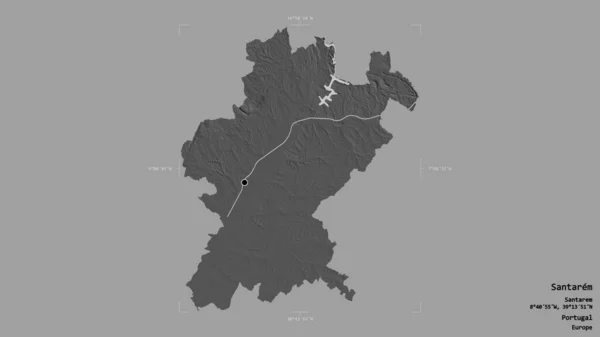 Територія Сантарема Району Португалії Була Ізольована Твердому Тлі Геодезичній Обмежувальній — стокове фото