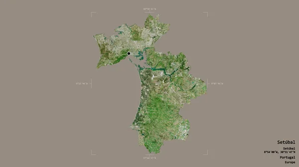 Zona Setúbal Distrito Portugal Aislada Sobre Fondo Sólido Una Caja — Foto de Stock