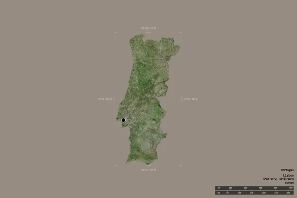 Περιοχή Της Πορτογαλίας Απομονωμένη Στέρεο Υπόβαθρο Ένα Γεωγραφικό Πλαίσιο Οριοθέτησης — Φωτογραφία Αρχείου