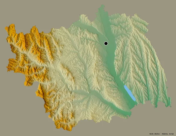 Σχήμα Του Bacau Επαρχία Της Ρουμανίας Κεφάλαιό Του Απομονωμένο Στέρεο — Φωτογραφία Αρχείου