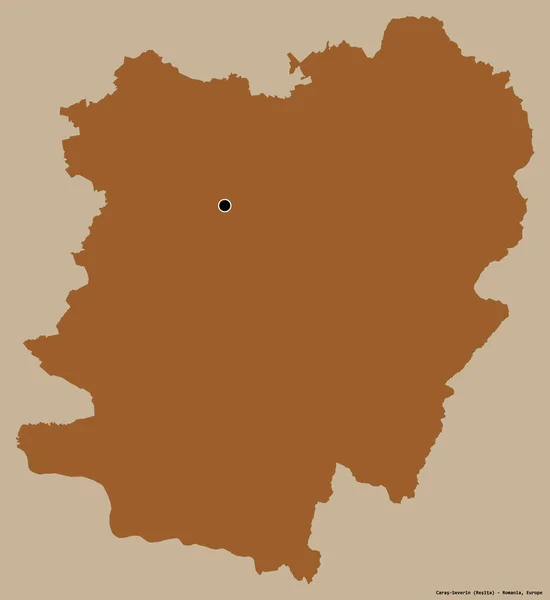 カラスセヴァリンの形 ルーマニアの郡 その首都は 固体色の背景に隔離されました パターン化されたテクスチャの構成 3Dレンダリング — ストック写真
