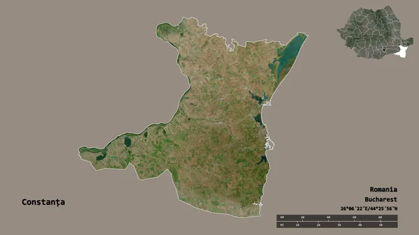 Vorm Van Constanta District Van Roemenië Met Hoofdstad Geïsoleerd Een — Stockfoto