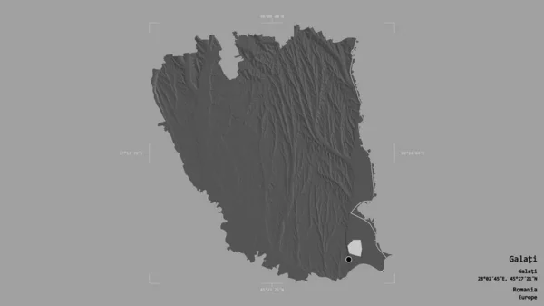 Área Galati Condado Rumania Aislada Sobre Fondo Sólido Una Caja —  Fotos de Stock
