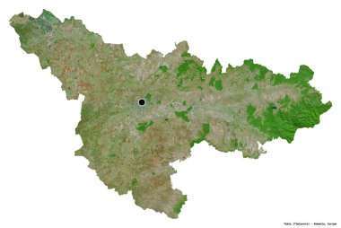 Romanya 'nın başkenti Timis' in beyaz arka planda izole edilmiş hali. Uydu görüntüleri. 3B görüntüleme