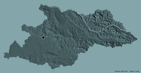 Shape Maramures Grafschaft Von Rumänien Mit Seiner Hauptstadt Isoliert Auf — Stockfoto