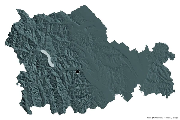 Form Von Neamt Kreis Von Rumänien Mit Seiner Hauptstadt Isoliert — Stockfoto