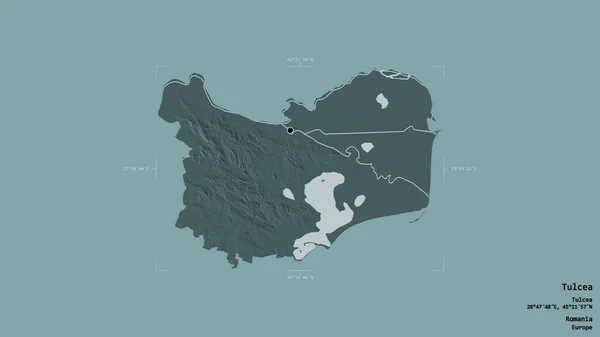 Zona Tulcea Condado Rumania Aislada Sobre Fondo Sólido Una Caja —  Fotos de Stock